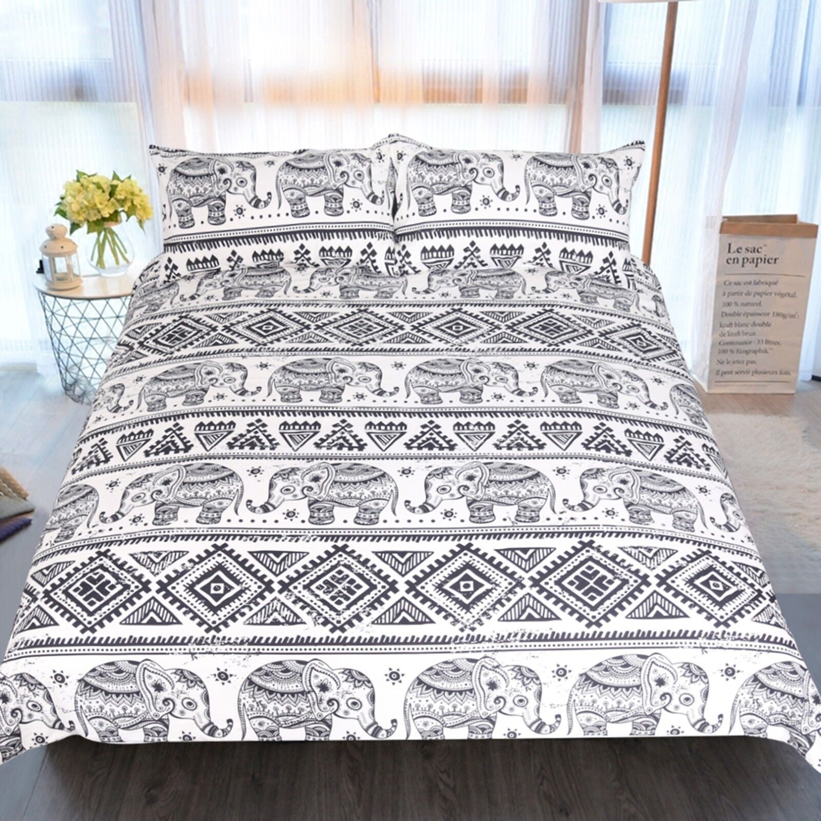 3D Elephant Pattern 6 Bed Pillowcases Quilt Duvet Cover Set Single Queen King AU