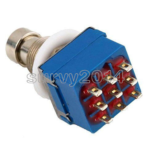 1/2/5/10PCS 9-pin Guitar Effects Pedal Box Stomp Bypass 3PDT Foot Metal Switch