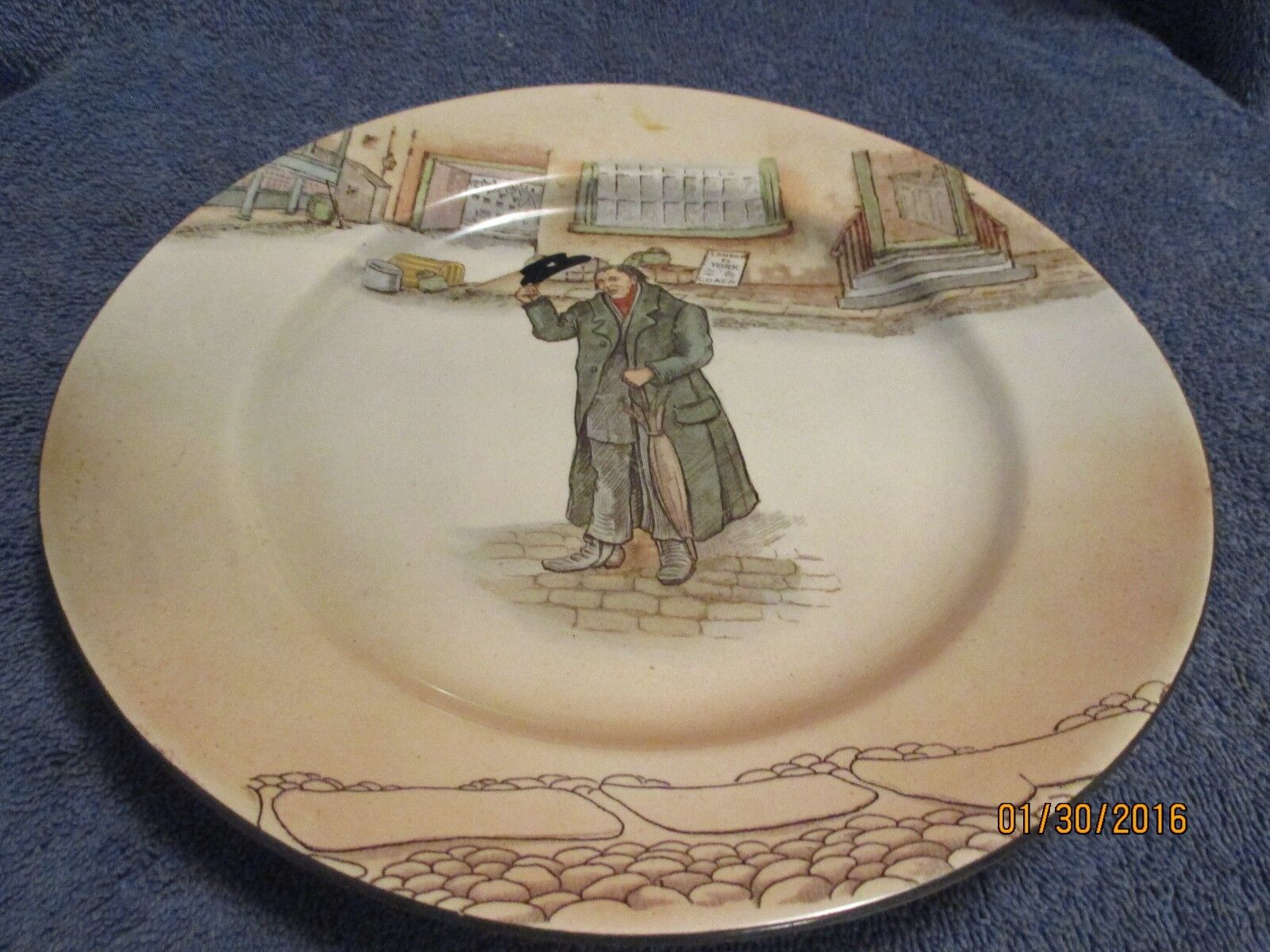 Royal Doulton Vintage  Dickens Ware Mr Squeers Plate 9 1/2 \