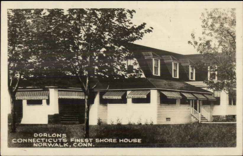 Norwalk CT Dorlons Conn\'s Finest Shore House Real Photo Postcard jrf