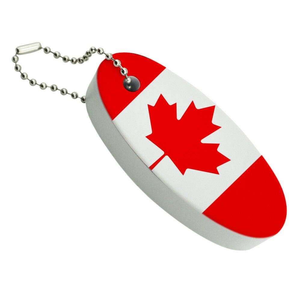 Canada Country Flag Floating Foam Keychain Fishing Boat Buoy Key Float