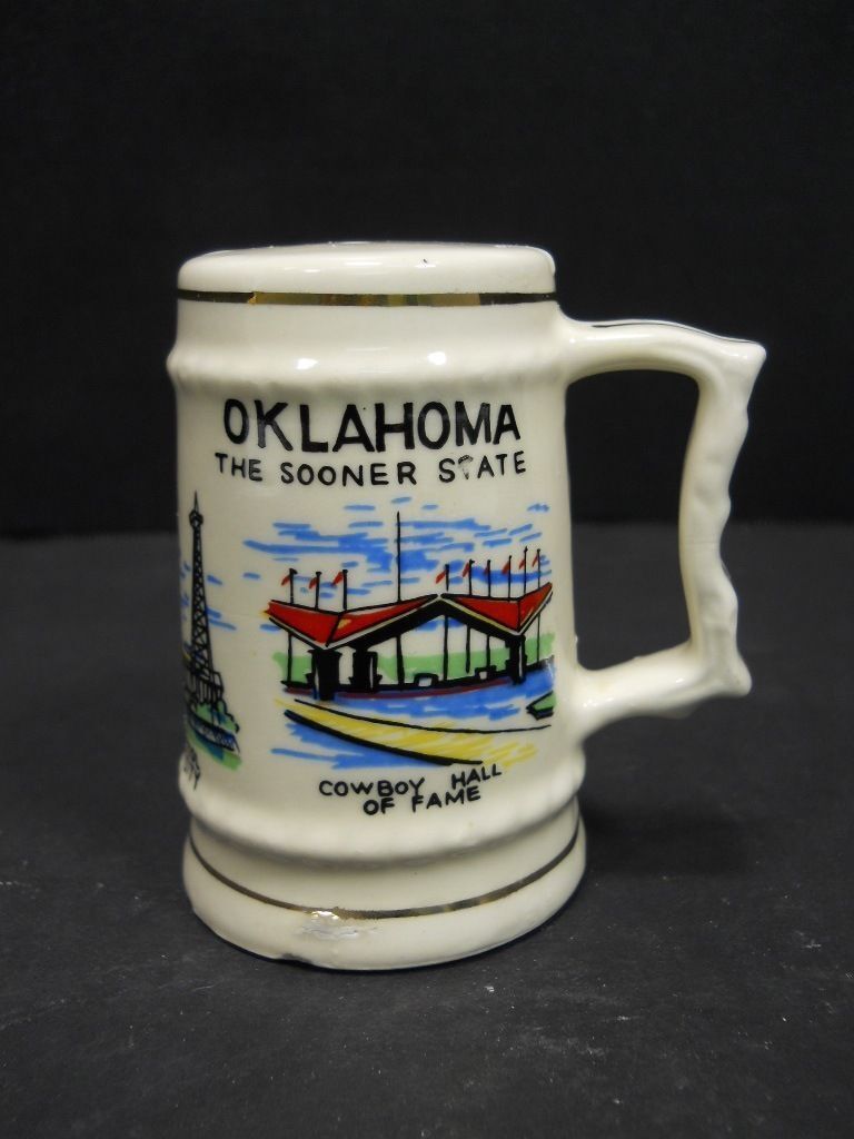 Vintage Oklahoma The Sooner State Souvenir Salt or Pepper Shaker