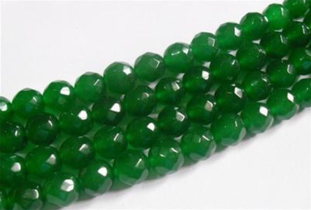 4mm Natural Emerald Faceted Round Loose Beads Gemstone 15\