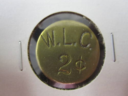 W.L.C. 2 cent Check Token; Anne Arundel Co. Maryland