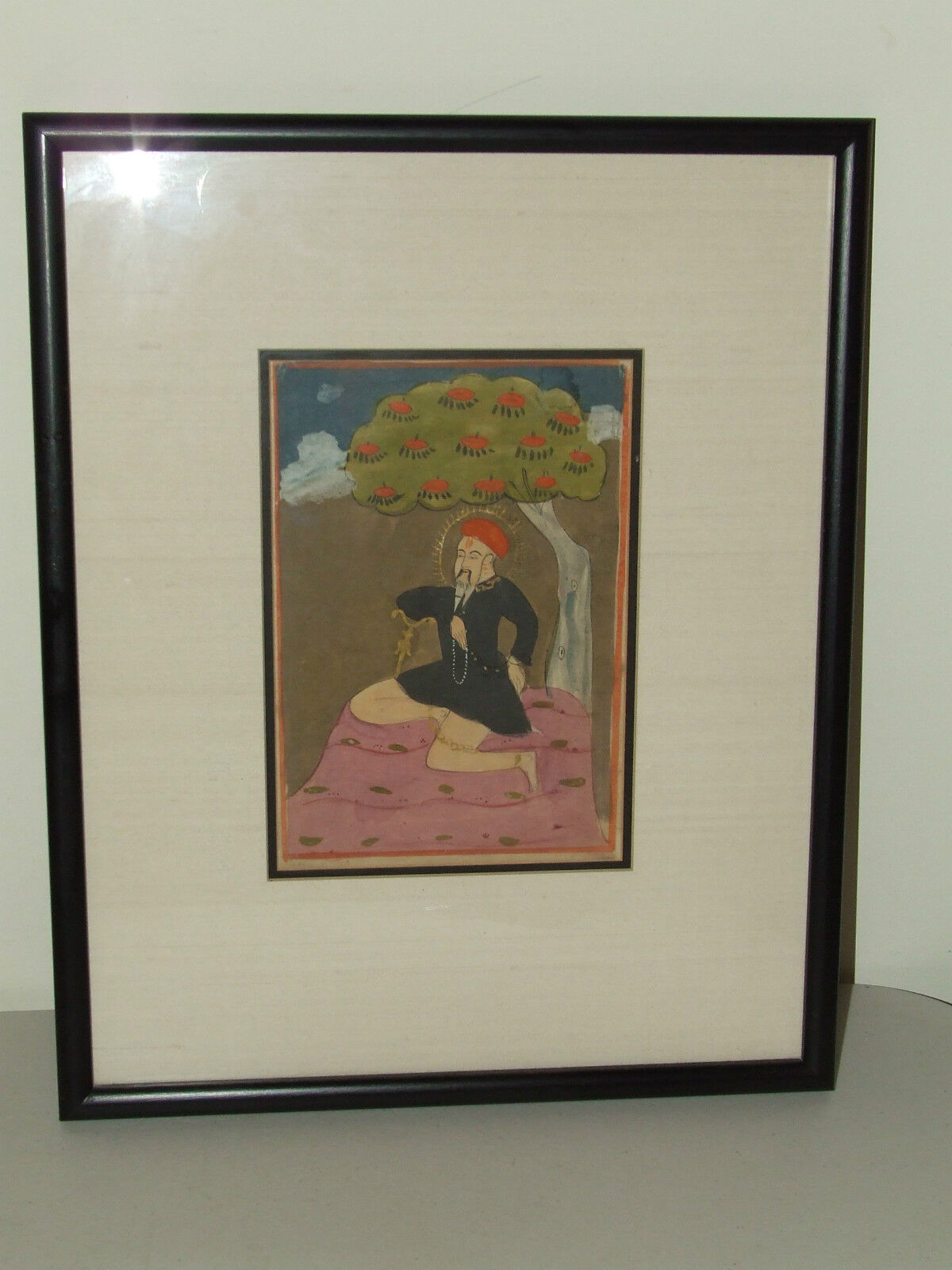 Antique Signed Asian Watercolor Painting \