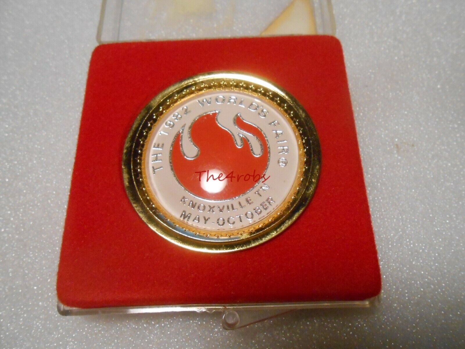 1982 Worlds Fair Knoxville Miniature Metal Plate in Original Box