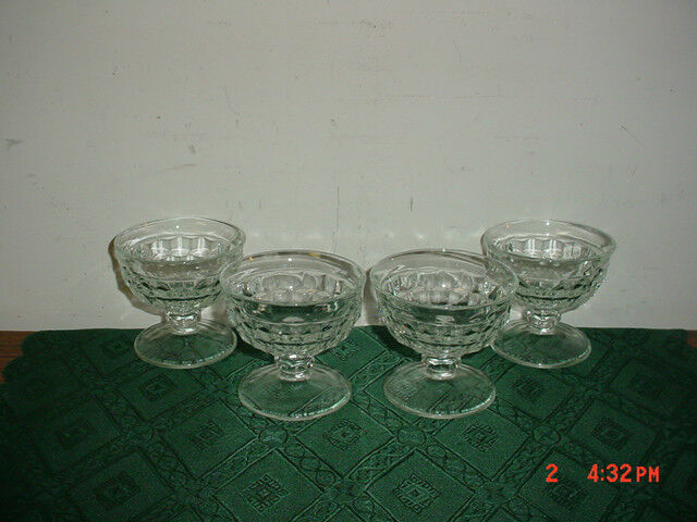 4-PC INDIANA GLASS/CLEAR GLASS \