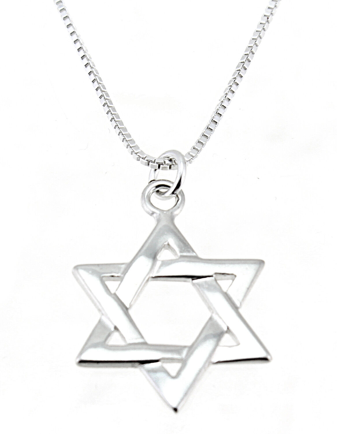 Sterling Silver Star of David Pendant With 18 Inch Chain