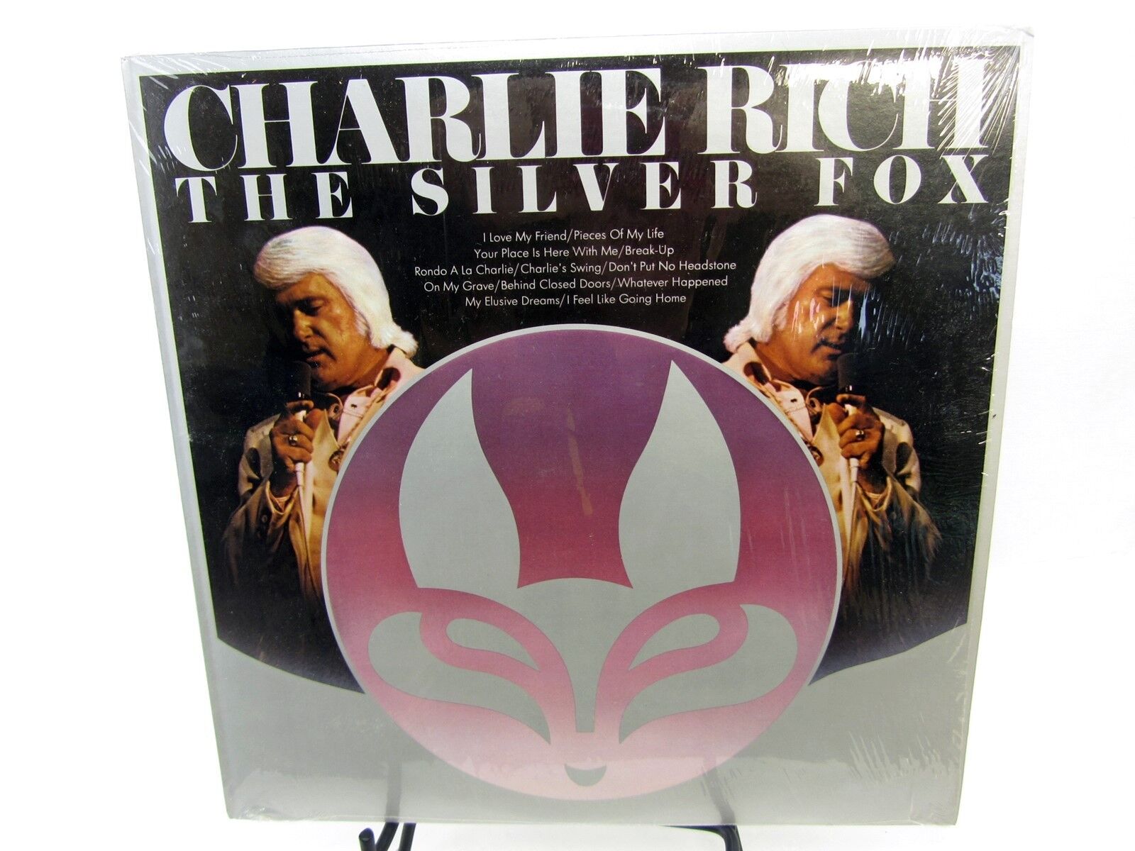 LP - Charlie Rich The Silver Fox - PE-33250 1974 original cellophane on Cover
