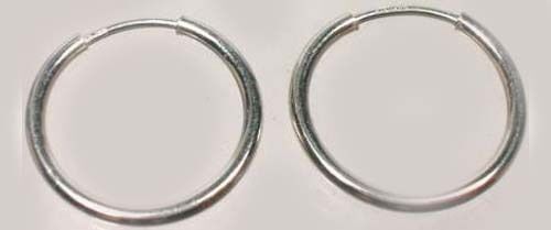 Hi-Quality USA Sterling 14mm Endless Hoops Ancient Egyptian “Bones of the Gods”