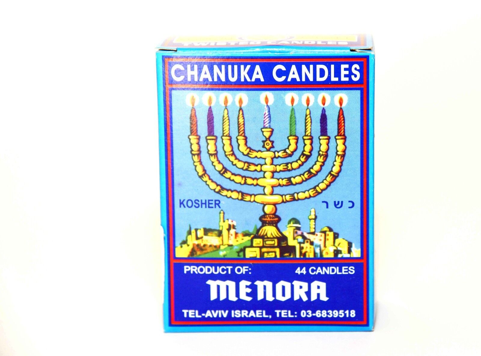 Jewish Hanukkah Chanuka Kosher 44 Colorful Candles for hanikkiah Lot 2 Box 