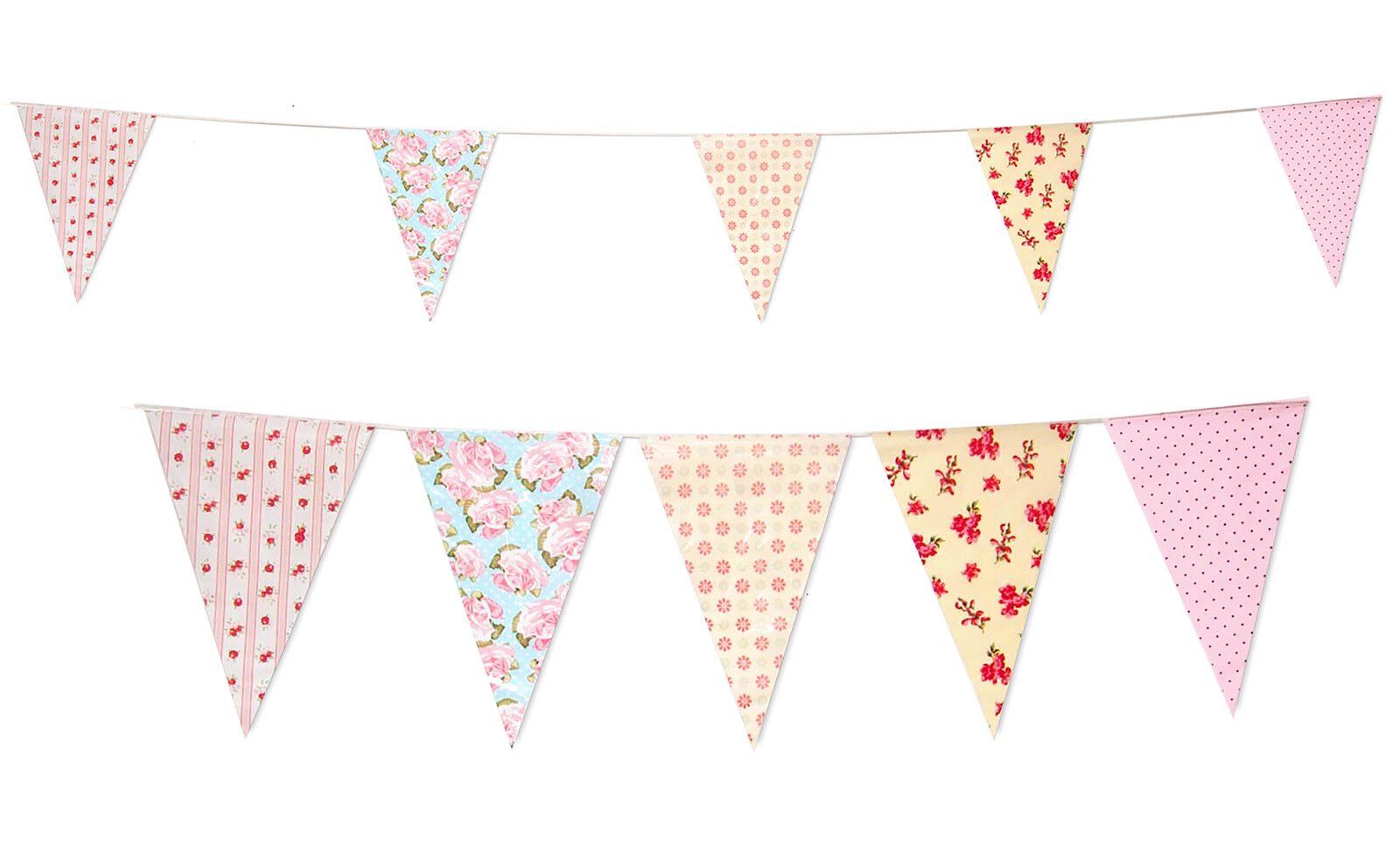 Shabby Chic Bunting 10m Bridal Baby Shower Party Bunting Vintage Print 