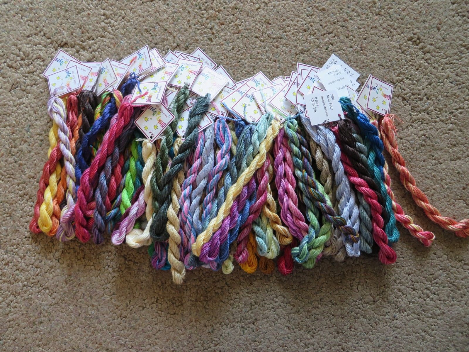 10% Off One Dinky Dyes Hand-dyed Silk Floss 131 thru 266