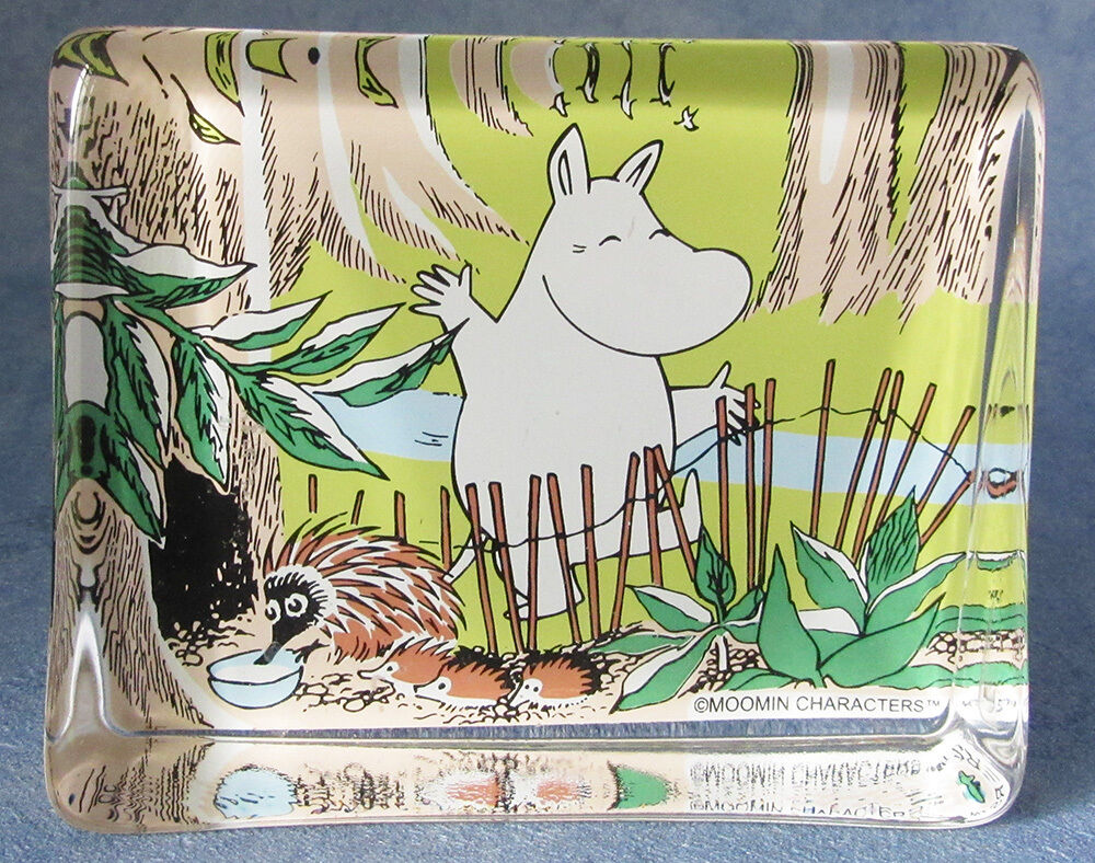 IITTALA  Moomin, Glass Card, Happy Moomin Troll, Excellent Condition