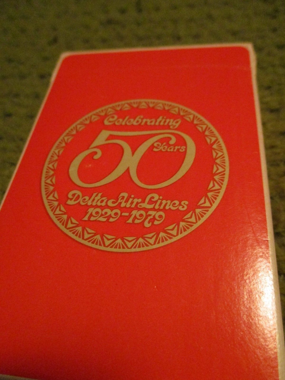 Vintage 1979 Original DELTA Airlines 50 Years Playing Cards Opened 3.5X2.5\