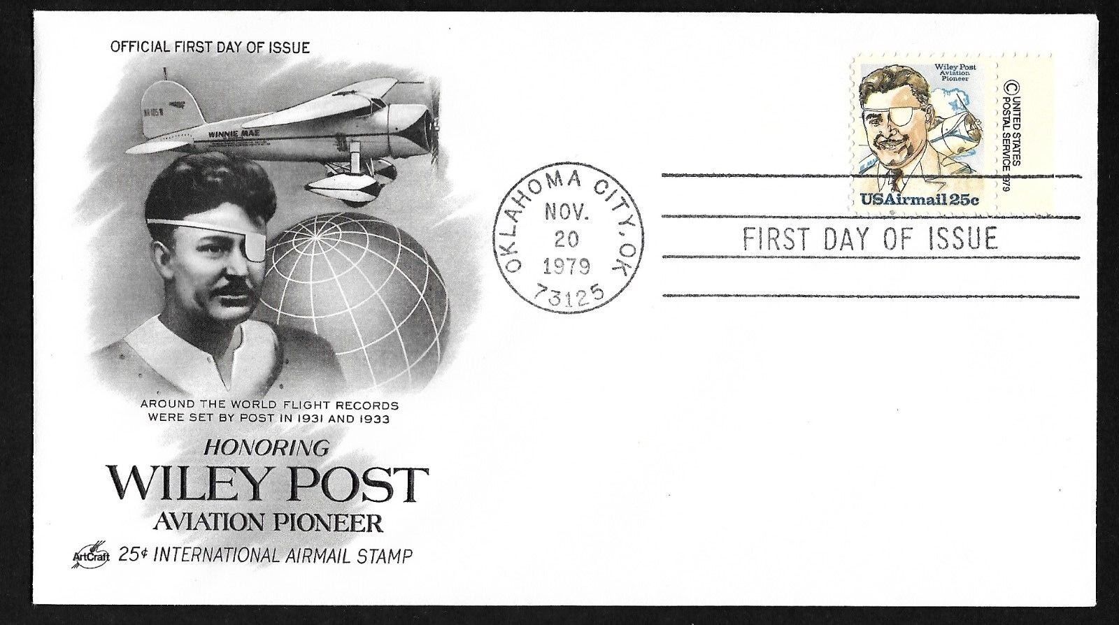 #C95 25c Wiley Post and \
