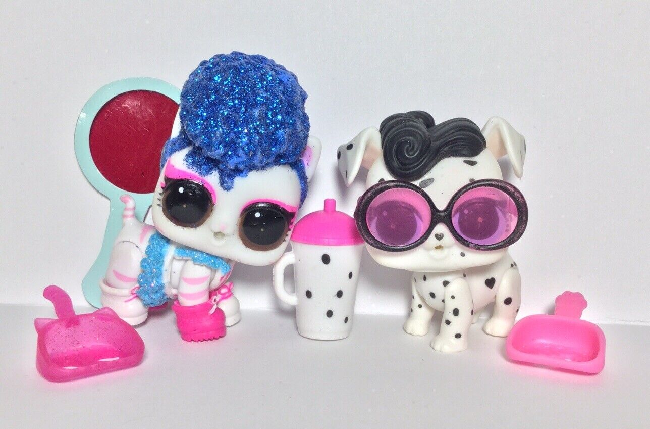 LOL Surprise Dollmatian Dog & Glitterati Eye Spy Independent Meow Cat Lot