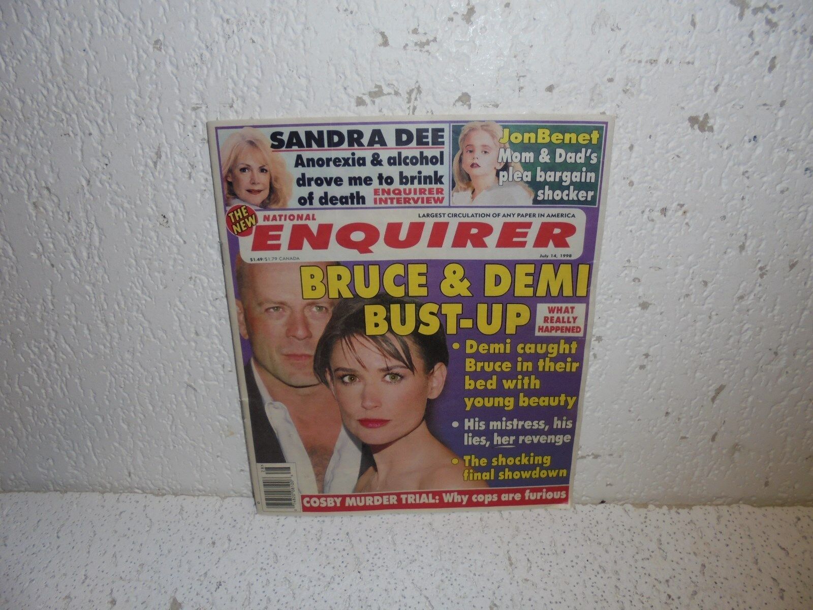 National Enquirer Magazine July 14 1998 Bruce Wilis Demi Moore Break Up