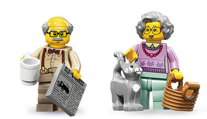 LEGO Minifigures - Series 10 Grandpa AND Series11 Grandma  - New