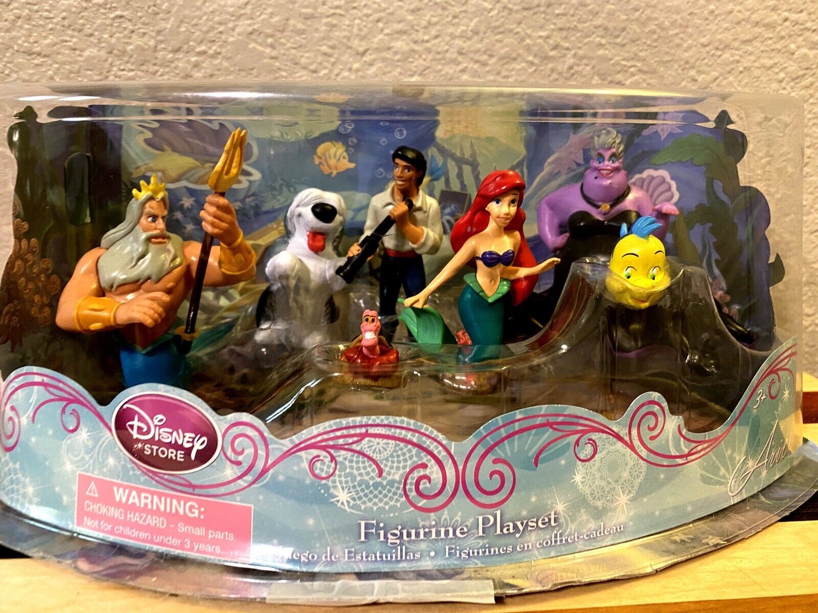 Disney Store Exclusive Little Mermaid Special Edition Figures Set of 7 Playset
