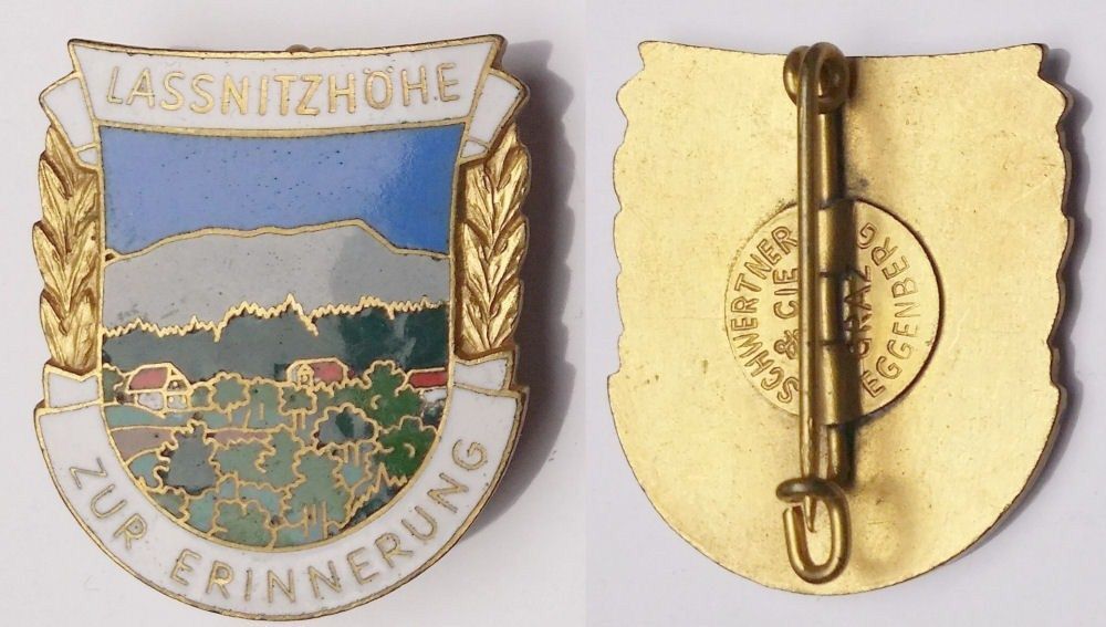 AUSTRIA Lassnitzhohe town enameled merit badge / high 25 mm