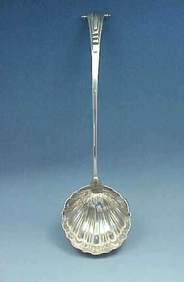STUNNING 13” ONSLOW STERLING PUNCH / SOUP LADLE BY WILLIAM FEARN LONDON c.1770s 