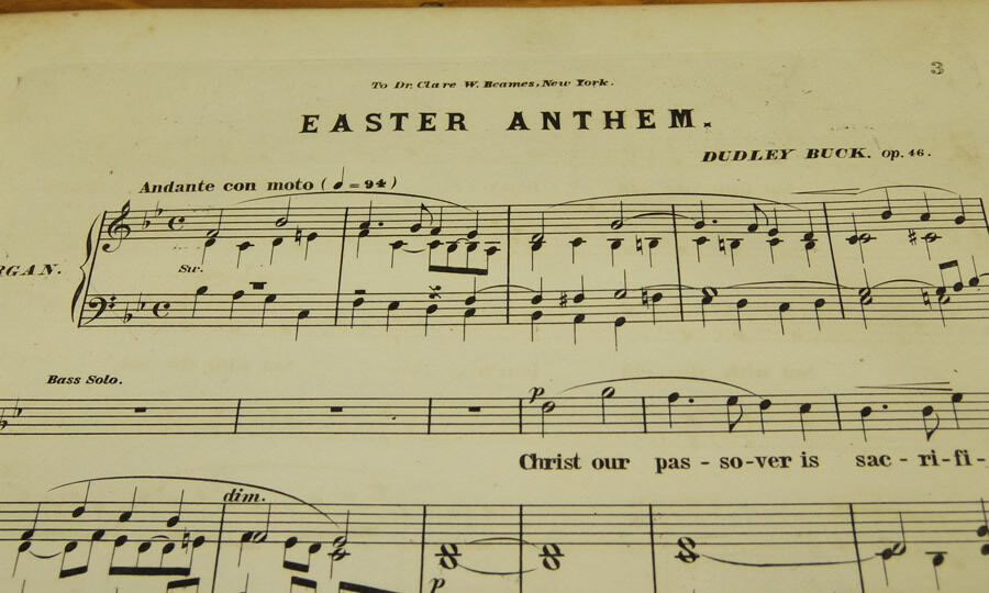 1870 Sheet Music//EASTER ANTHEM, Christ our Passover, by Dudley Buck