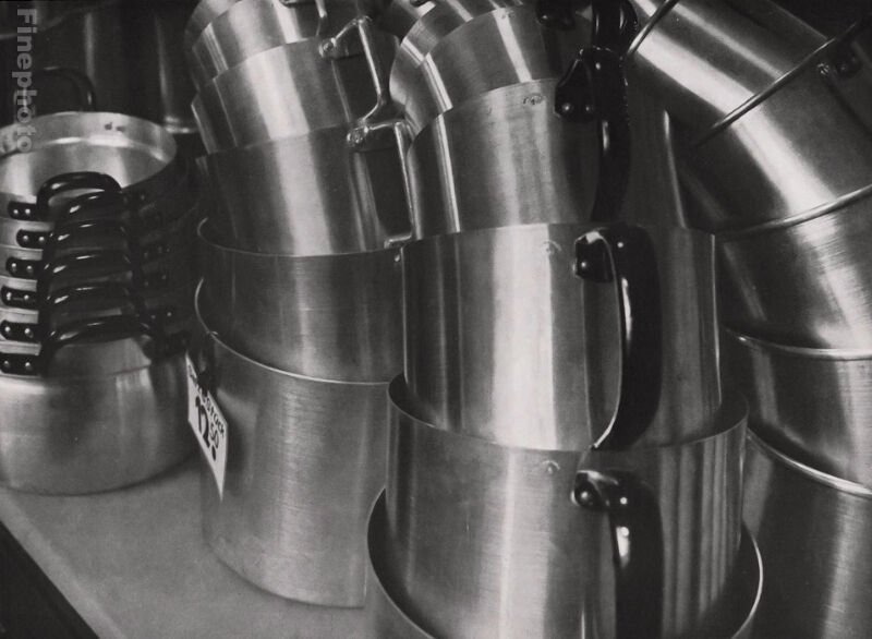 1928 Vintage METAL POTS Kitchen Cooking Abstract Photo Art ALBERT RENGER-PATZSCH