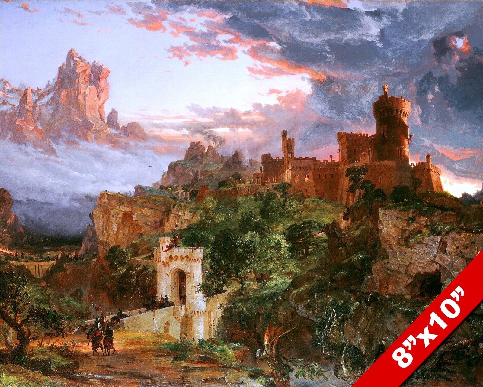 THE SPIRIT OF WAR EPIC FANTASY CASTLE PAINTING ART REAL CANVAS GICLEE PRINT