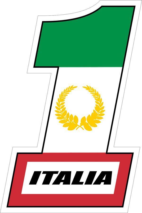 Sticker Car Motorbike Racing #1 Numero a Uno Italia Italy