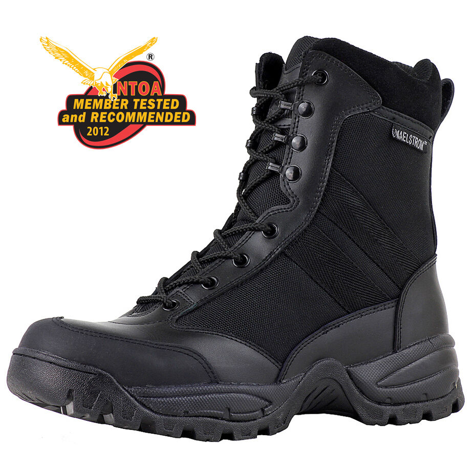 MENS 8\'\' BLACK POLICE TACTICAL COMBAT MILITARY BOOT  - T5180  (NTOA recommended)