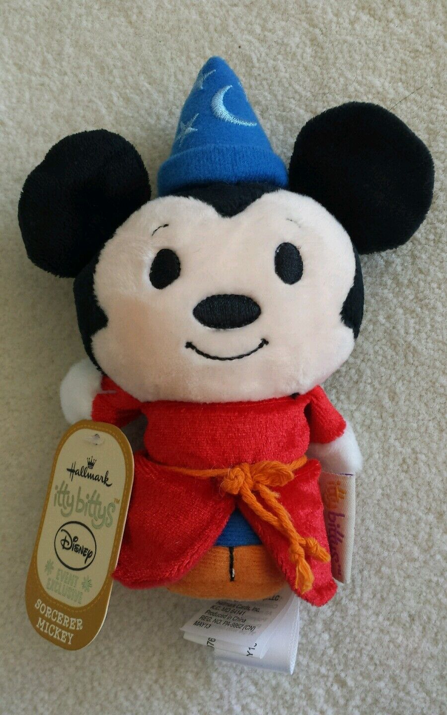 D23 2013 Disney EXPO Hallmark EXCLUSIVE ITTY BITTY PLUSH SORCERER MICKEY MOUSE