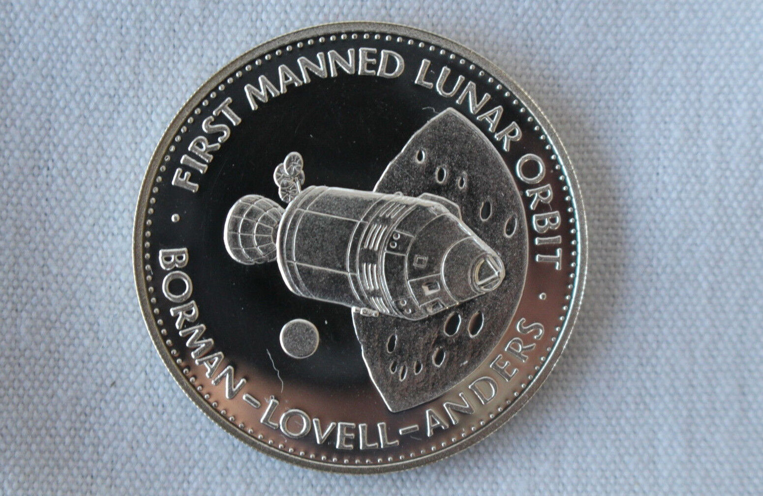 1970 Apollo VIII Borman Lovell Anders Danbury Mint Men in Space Silver E3221