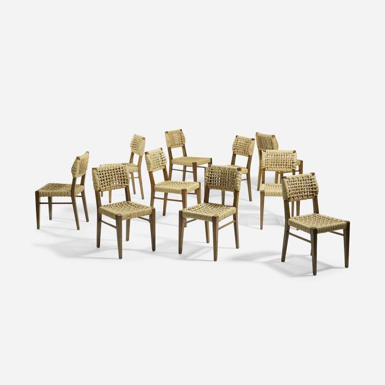 Adrien Audoux and Frida Minet dining chairs, set of ten Lot 118