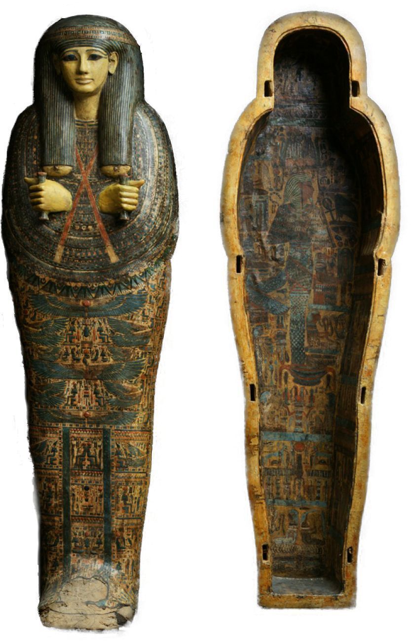 Set 2x stickers decal ancient egypt archaeology egyptian sarcophagus mummy