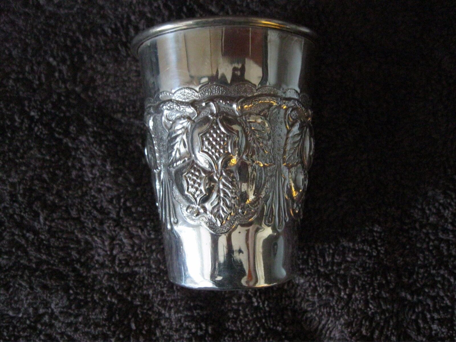 Heavy Antique Sterling Silver 925 Kiddush Wine Cup Art Goblet Marriage Present