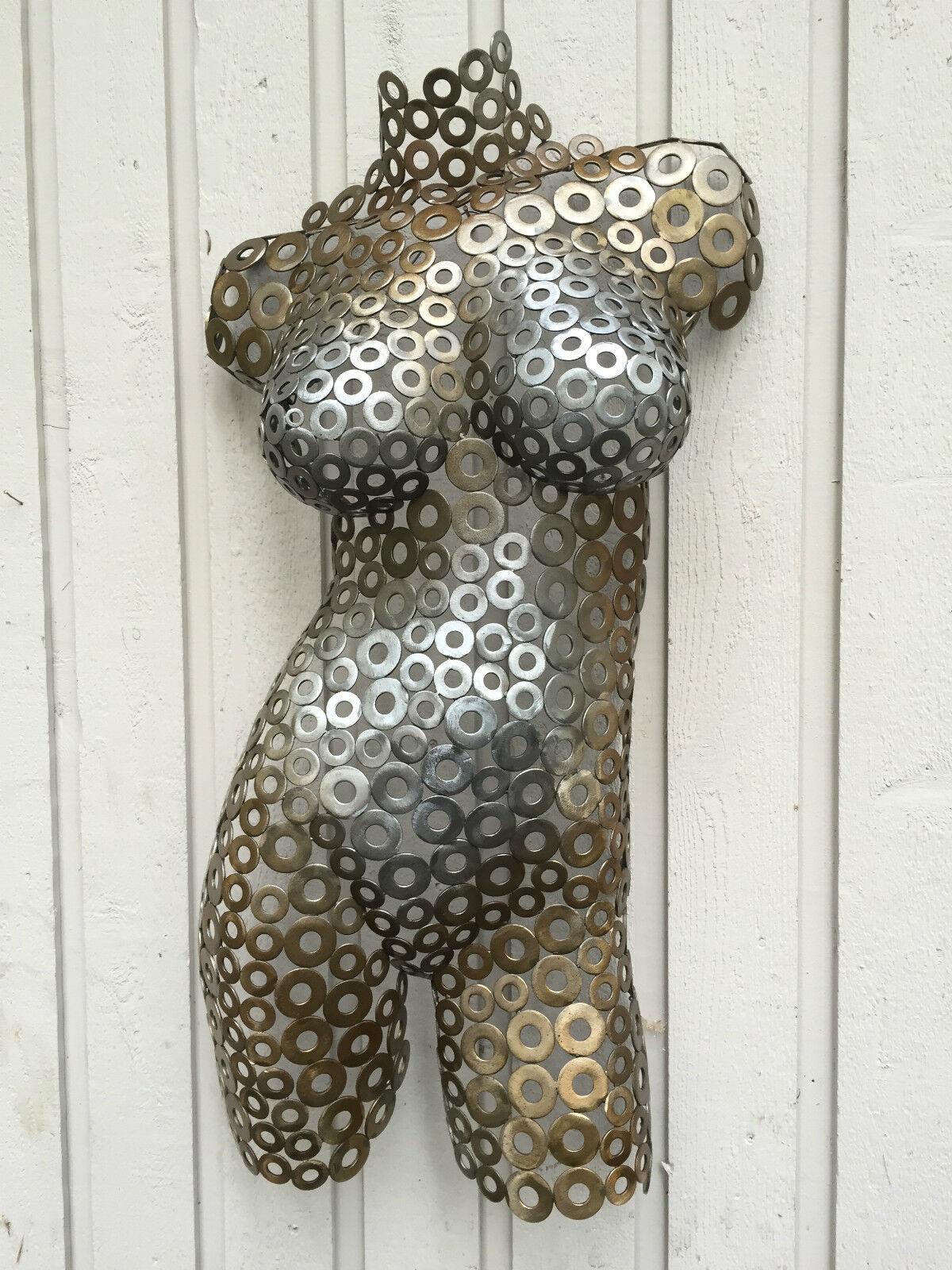 Abstract Metal Wall Art  home decor Sculpture Nude Torso by Holly Lentz