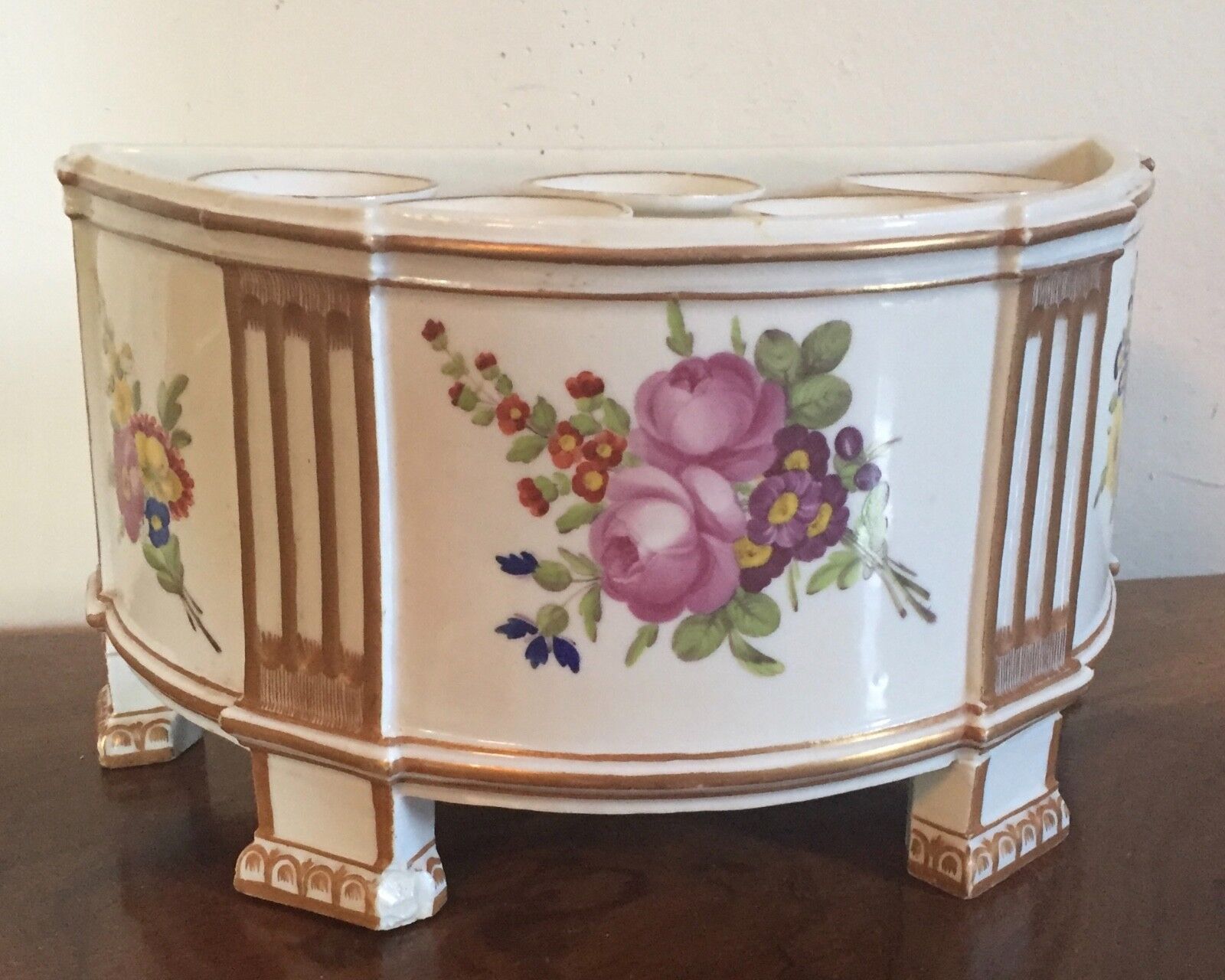 Antique 18th century Empire French Paris Porcelain Vase Bough Flower Pot 