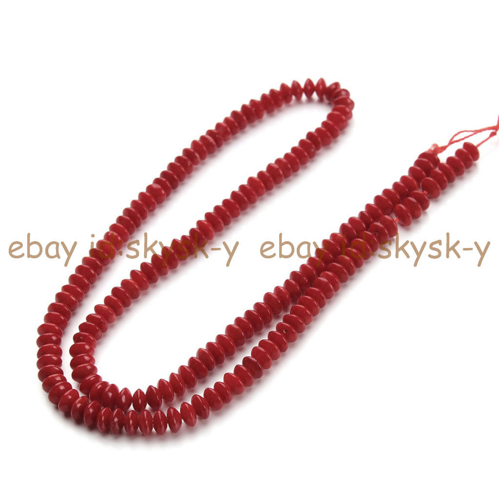 Real Natural 2X4MM Red Coral Tube Spacer Loose Beads Fashion Jewelry Strand 15\