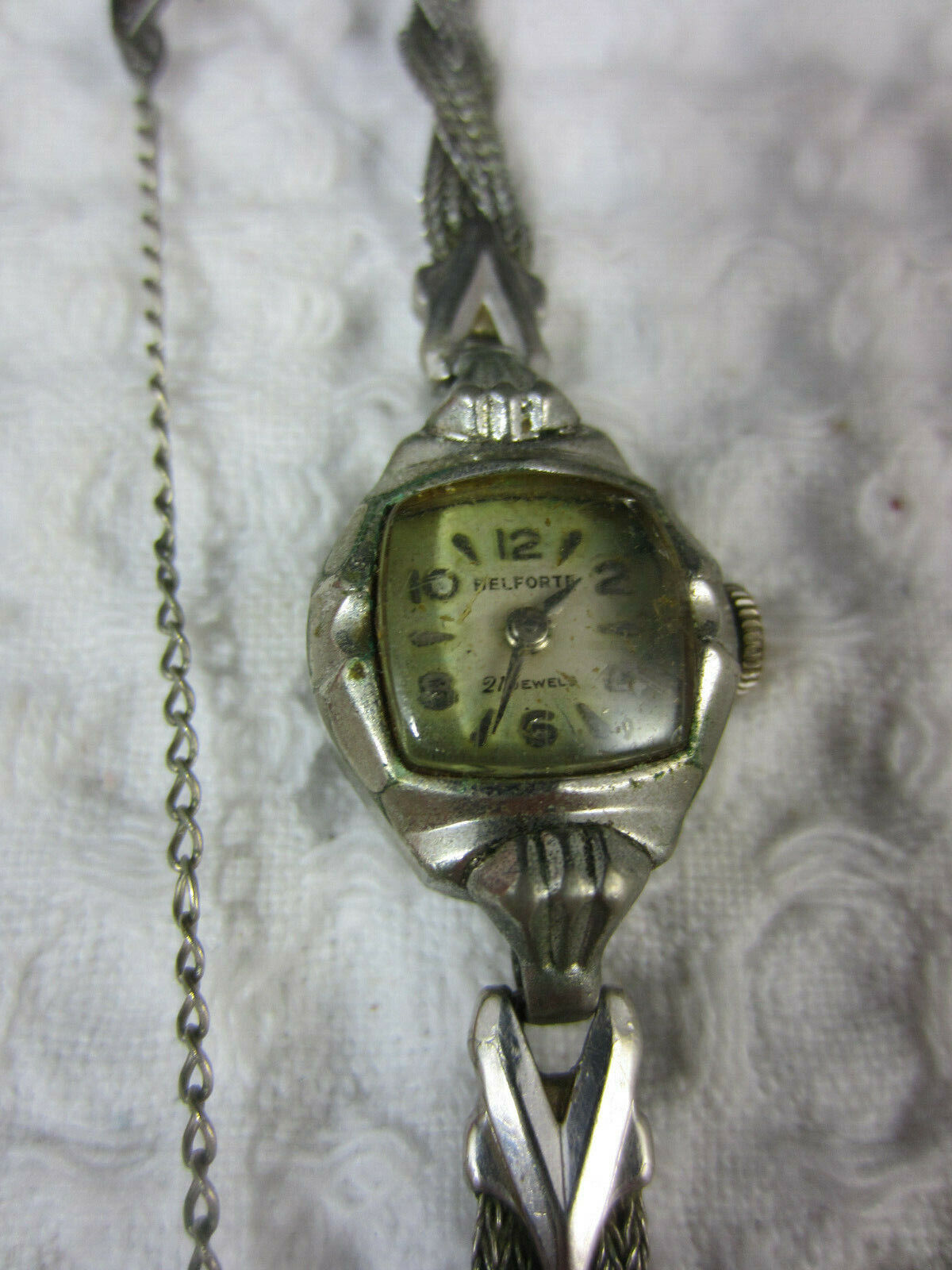 vintage Belforte ladies wristwatch 21 jewel 10K RGP bezel Duchess 10K GF band