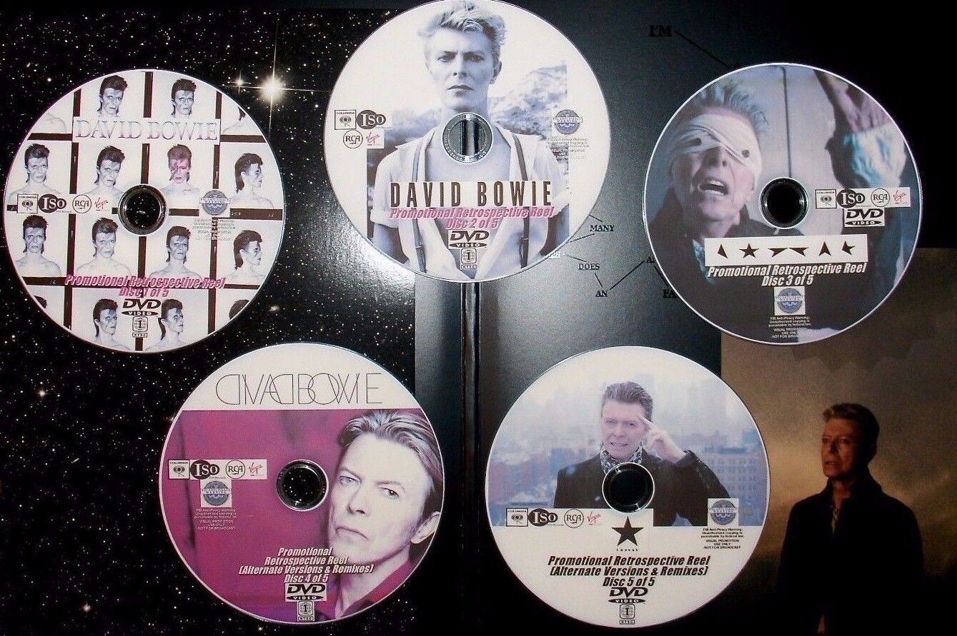 DAVID BOWIE In-Store Promotional Retrospective Music Video Reel 5 DVD Set 67-16