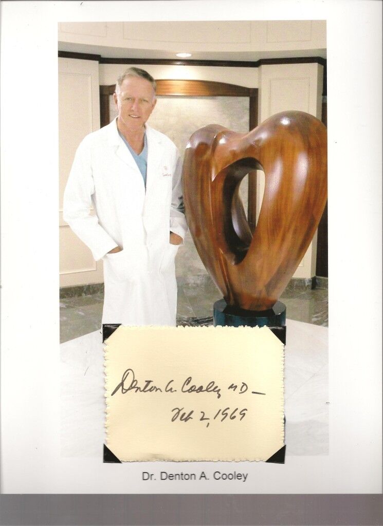 Dr. Denton Cooley - Autograph First Artificial Heart Transplant Surgeon #1