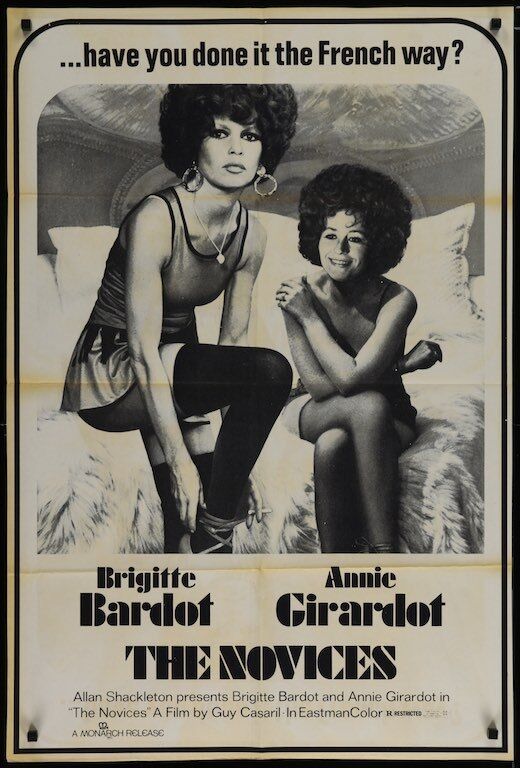 Les NOVICES one sheet movie poster 27x41 BRIGITTE BARDOT ANNIE GIRARDOT Rare