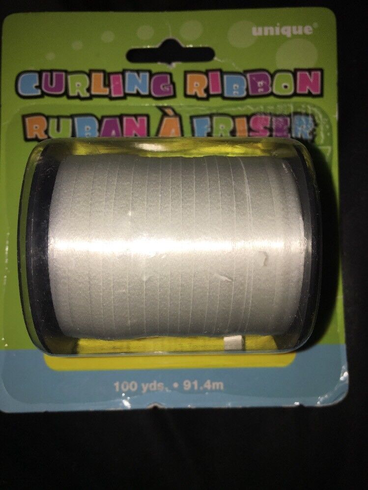NEW Unique Curling Ribbon 100 Yds. White, 1.0 CT