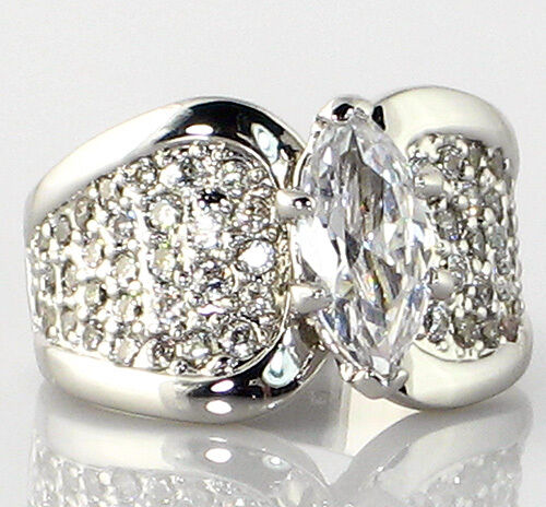 Marquise Cut 3.05 CT. Cubic Zirconia Engagement Bridal Wedding Ring - SIZE 7