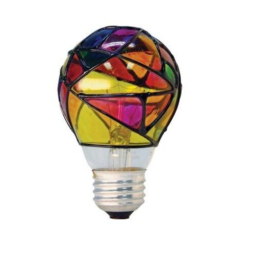 GE 46645 Stained Glass Light Bulb, 25 Watts, 120 Volt
