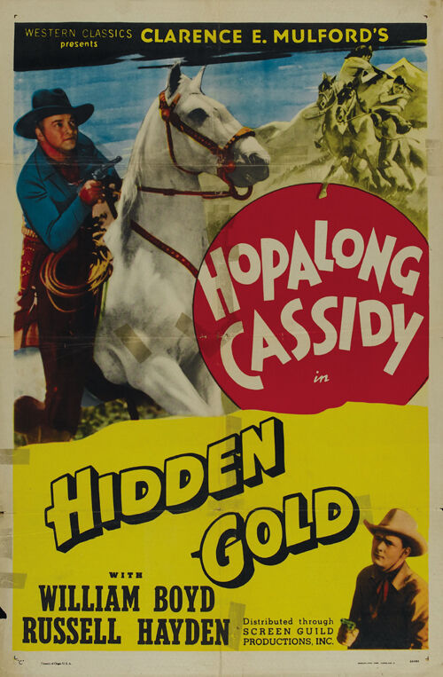 Hidden Gold (1940) William Boyd Cult Western movie poster print 