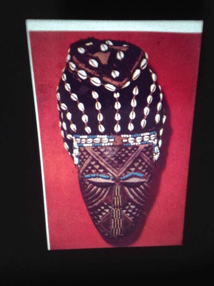 Bakuba (kuba, Bushongo) Mask: Congo African Tribal Art 35mm Glass Slide