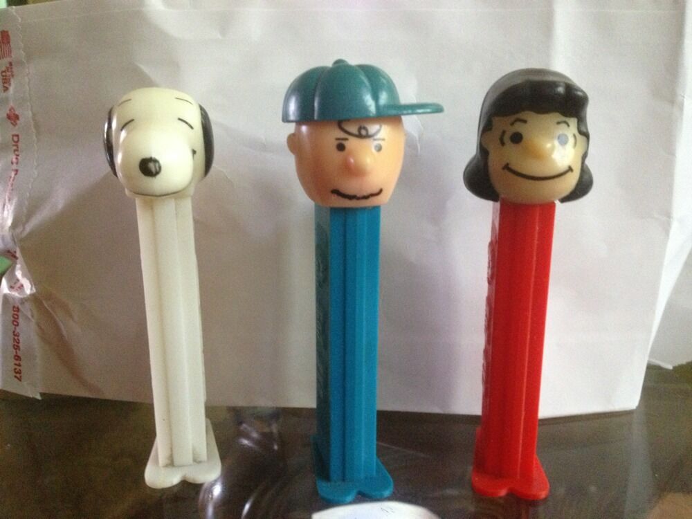 Vintage Snoopy Charlie Lucy (Peanuts) Pez Collection Lot Set Of 3