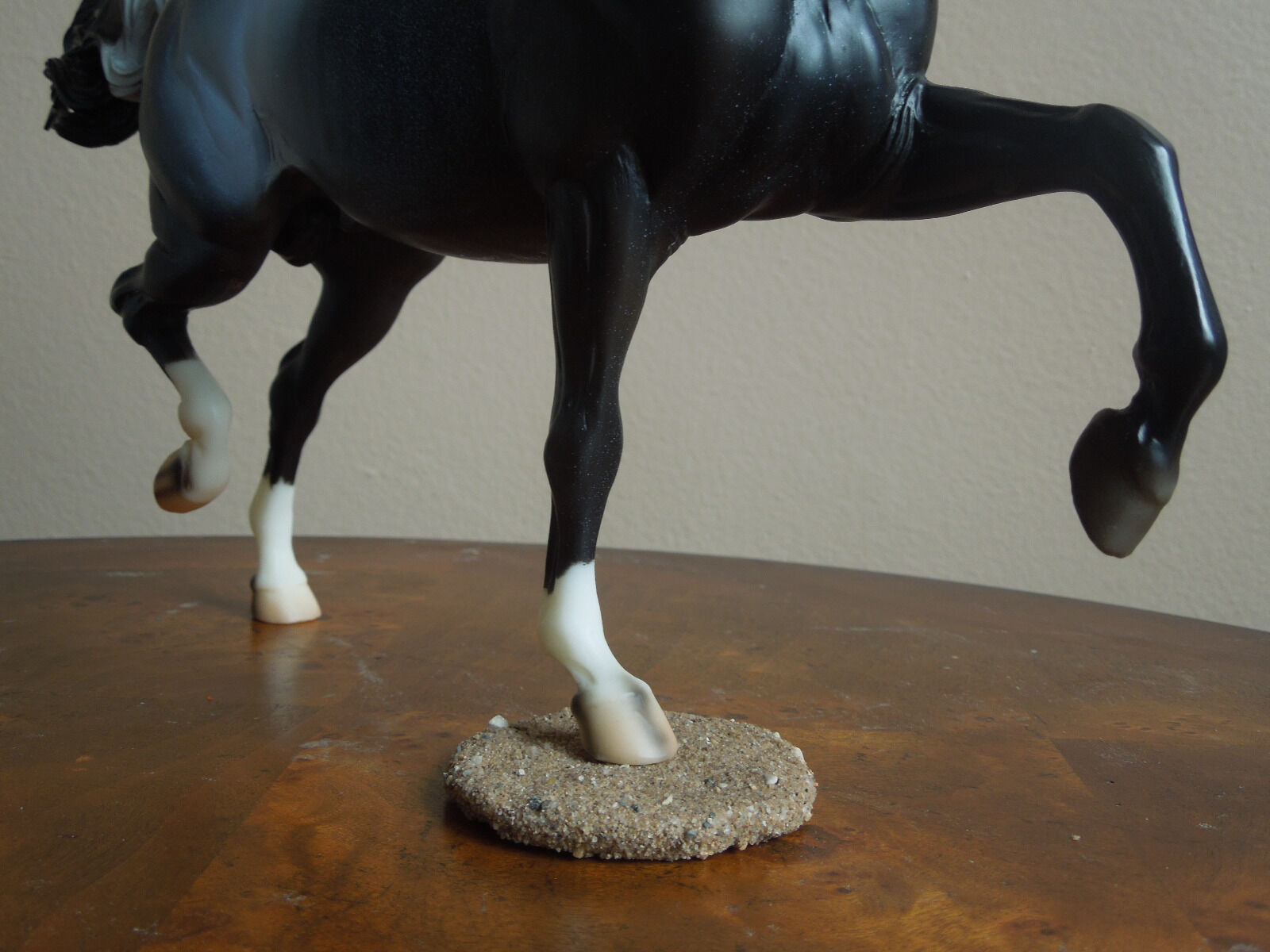 Custom Sand-Covered Model Horse Stand/Base for Breyer Huckleberry/Huck Bey